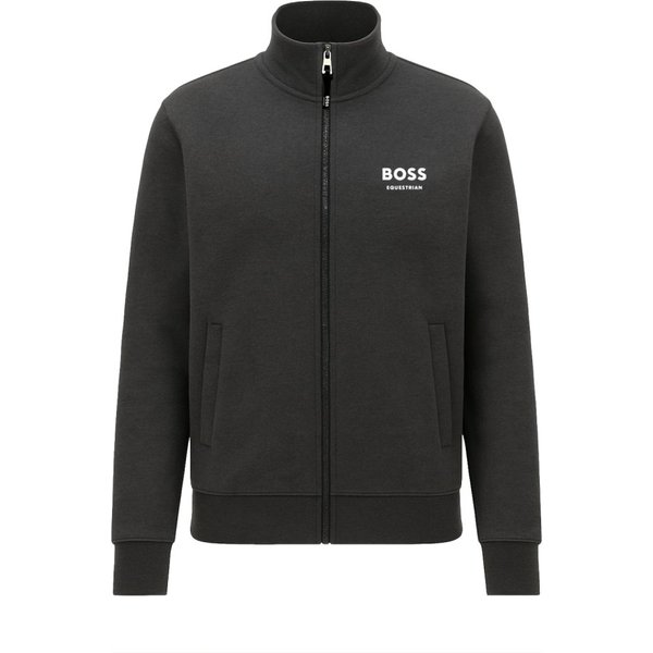 BOSS Equestrian Rome Zip Training Sweater Herren - greymelange, Größe M