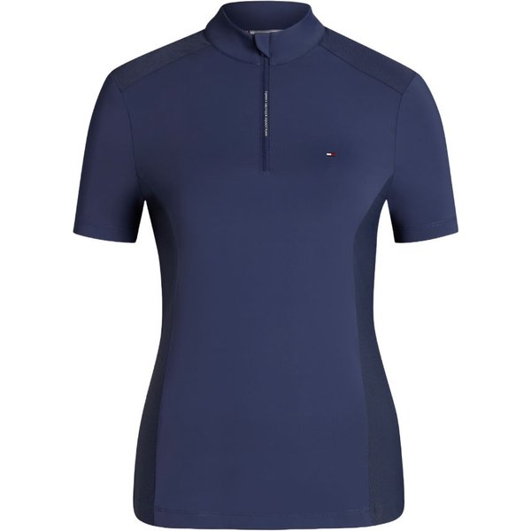 Tommy Hilfiger Equestrian Palma Zip-Trainingsshirt Damen - faded indigo, Größe L