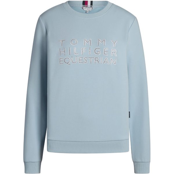 Tommy Hilfiger Equestrian Belair Rhinestone Sweatshirt Damen - sweet blue, Größe XXS