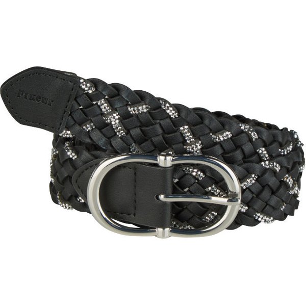 Pikeur FS26 geflochtener Glitzergürtel the Core Damen - black/silver, Größe 105