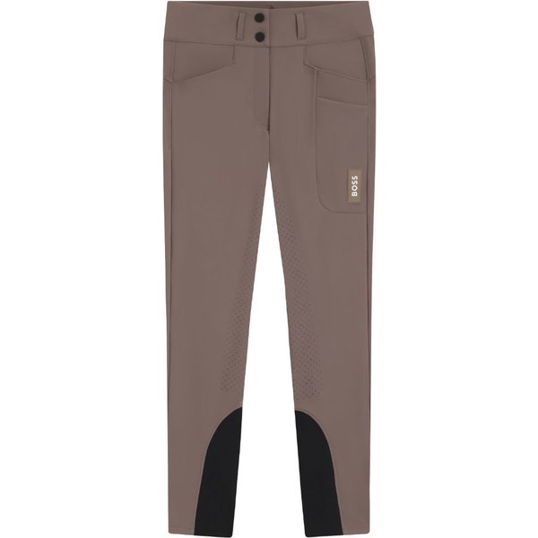 BOSS Equestrian Hailey High Waist Vollbesatz Reithose Damen - dark pumice, Größe XL