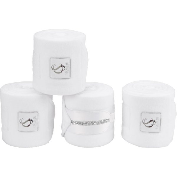 Eskadron Classic Sports 26 Fleece Jewel Bandagen - white, Größe Pony