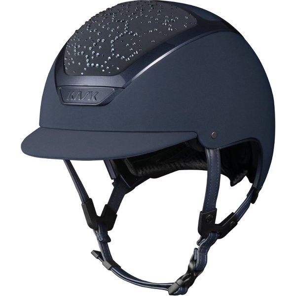 KASK Dogma Chrome Swarovski Vibe Reithelm - navy/navy/montana mix, Größe 58
