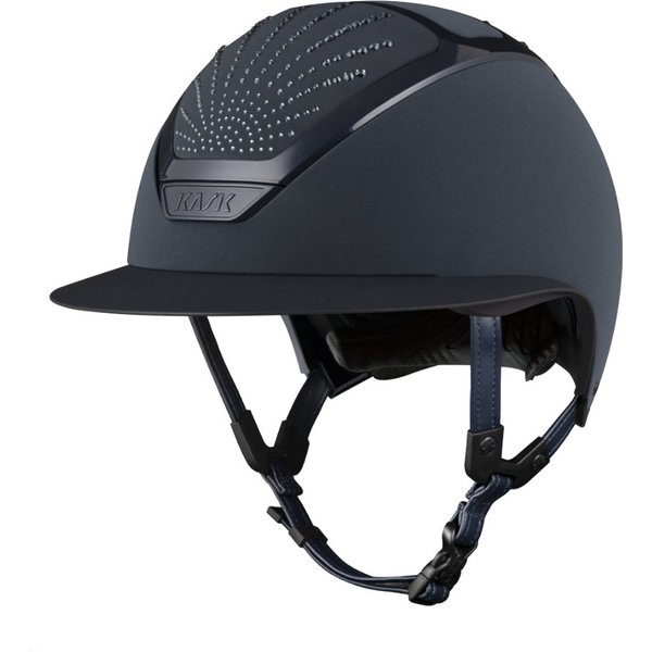 KASK Star Lady Chrome Swarovski Origin Reithelm - navy/navy/montana, Größe 58