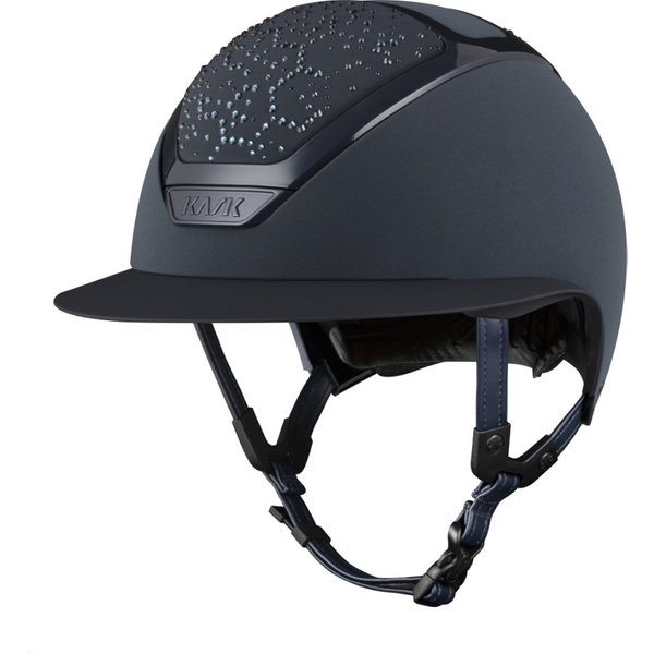 KASK Star Lady Chrome Swarovski Vibe Reithelm - navy/navy/montana mix, Größe 59