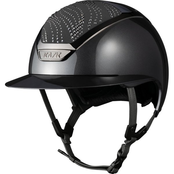 KASK Star Lady Pure Shine Swarovski Flow Reithelm - anthracite/anthracite/graphite mix, Größe 53