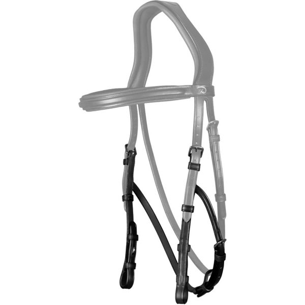Dyon Hackamore Backenstücke New English Collection - black, Größe Pony