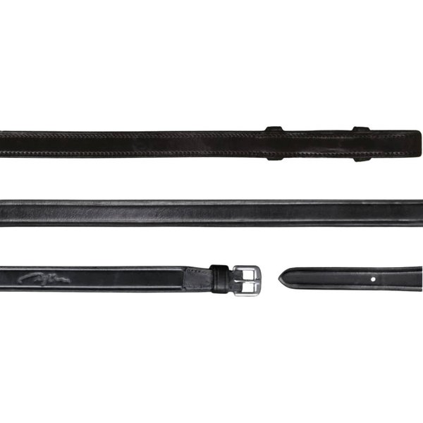 Dyon 1/2 Kandarenzügel aus Vollleder New English Collection - black, Größe Vollblut