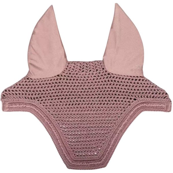 Kentucky Horsewear Fliegenhaube Wellington Velvet Mini Pearls Soundless - old rose, Größe Full
