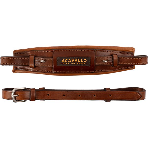 Acavallo Leder-Nasenriemen für Hackamore - cognac, Größe onesize