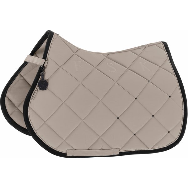 Eskadron Platinum 26 Schabracke mit mattierendem Silk-Obermaterial - pale grey, Größe Warmblut Vielseitigkeit