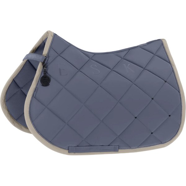 Eskadron Platinum 26 Schabracke mit mattierendem Silk-Obermaterial - slate blue, Größe Warmblut Vielseitigkeit
