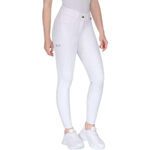ELT Reithose Comfort Ride Silikon Vollgrip Damen und Kinder - weiß, Größe 38