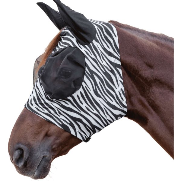 Waldhausen Fliegenmaske Puck Zebra - schwarz/weiß, Größe Pony