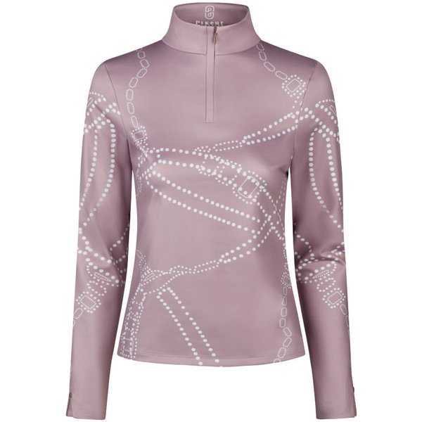 Pikeur HW26 Print Funktions Zip-Shirt Damen - ash mauve, Größe 46