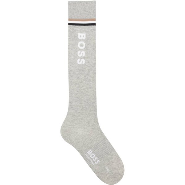 BOSS Equestrian HW 2026 Roma Socken - silver grey melange, Größe 35/38