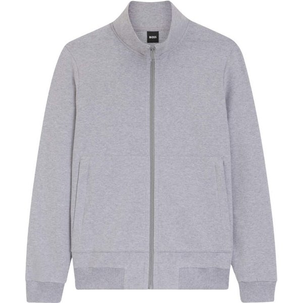 BOSS Equestrian HW 2026 Steven Sweatjacke Herren - silver grey melange, Größe L