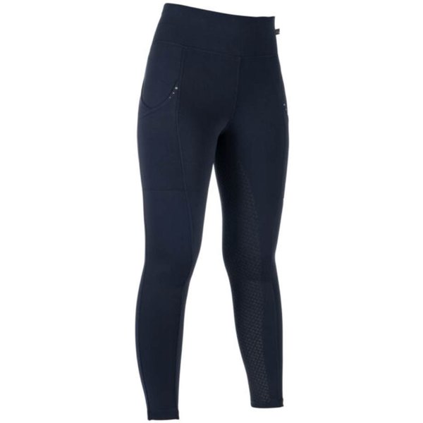 HKM Reitleggings Cosy II Style Silikon Vollgrip Winter Damen - dunkelblau, Größe 32/34