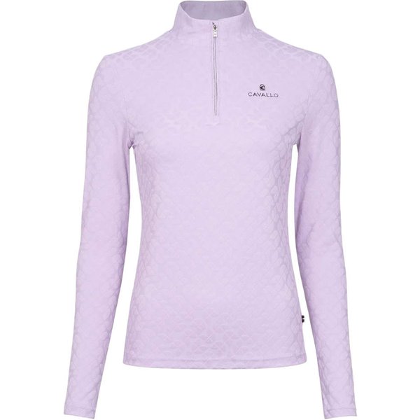 Cavallo CAVALDARSHA Jaquard Stehkragenshirt mit Reißverschluss Damen - iced lilac, Größe 38