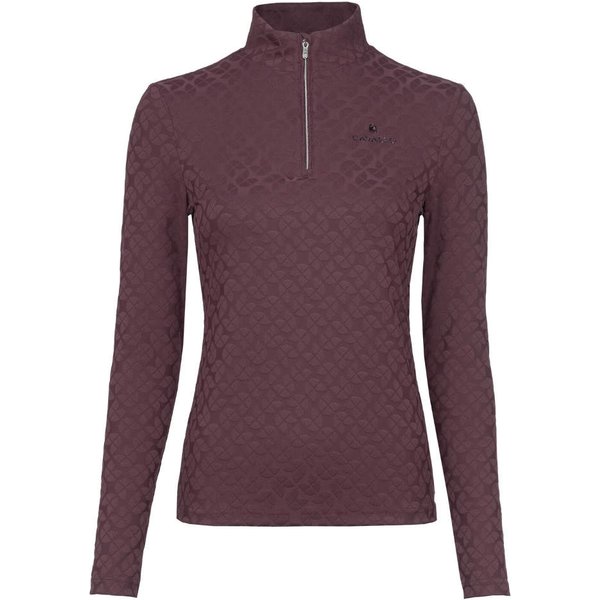 Cavallo CAVALDARSHA Jaquard Stehkragenshirt mit Reißverschluss Damen - dusty plum, Größe 42
