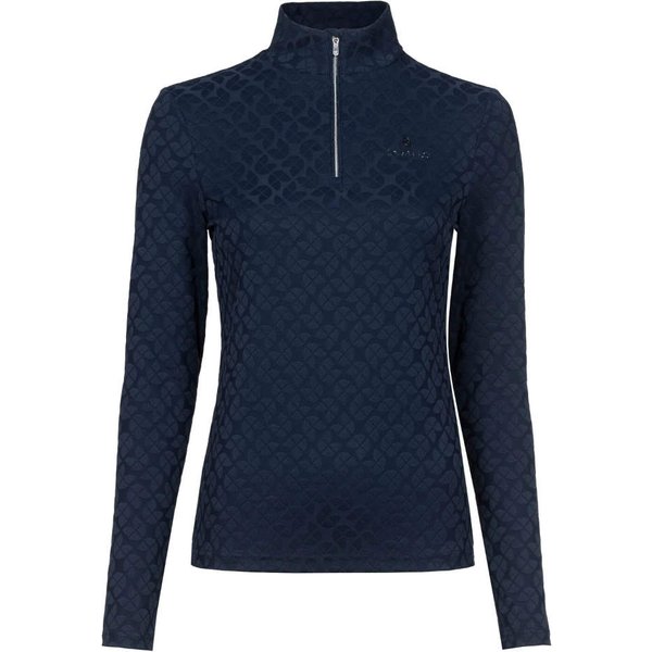 Cavallo CAVALDARSHA Jaquard Stehkragenshirt mit Reißverschluss Damen - darkblue, Größe 36