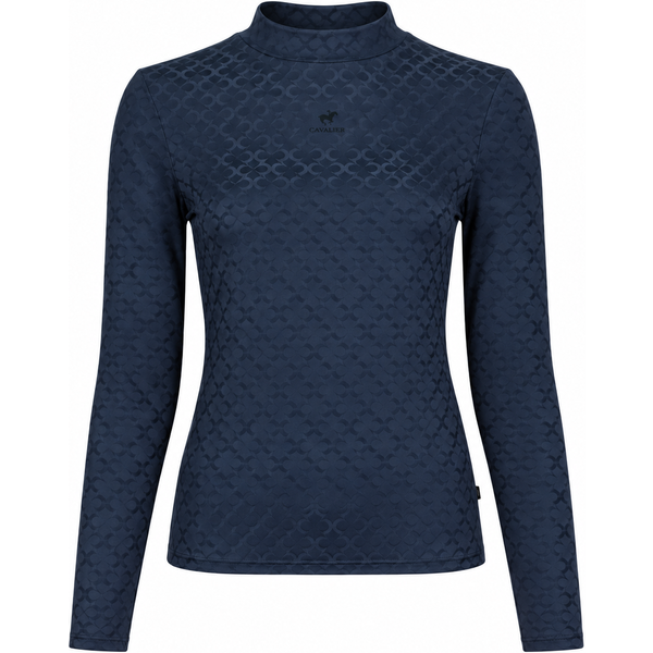 Cavallo CAVALDELMA Jaquard Stehkragenshirt 3D-Artwork Damen - darkblue, Größe 38