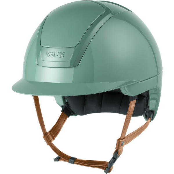 KASK NEMESI SHINE Reithelm mit beigem Kinnriemen - mint green, Größe 61