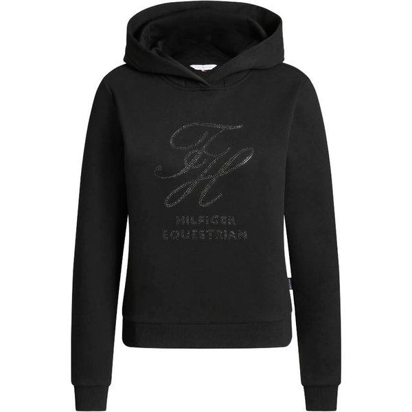 Tommy Hilfiger Equestrian Estelle Rhinestone Hoodie Damen - black, Größe L