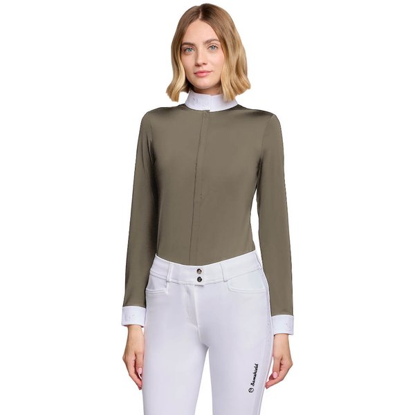 Samshield HW26 ALINE FLORAL langärmeliges Turniershirt Damen - dark forest, Größe XS