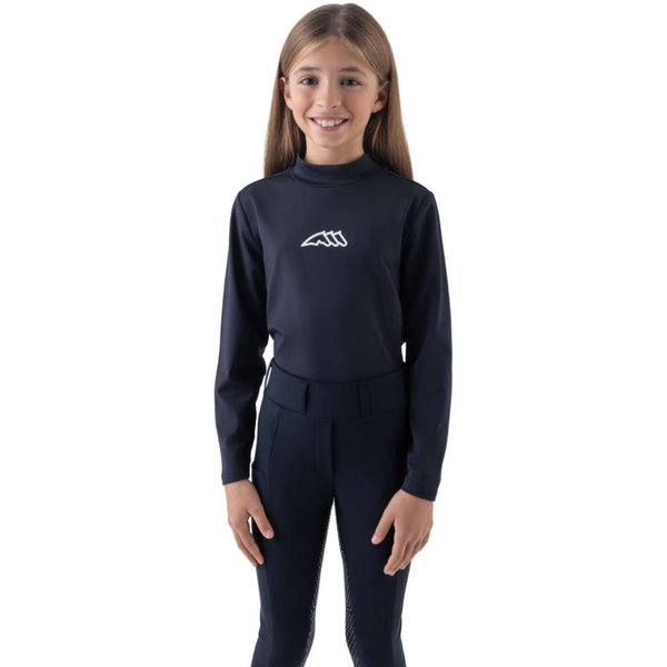 Equiline EQJIN langärmeliges Sportshirt mit Logo Kinder - blue, Größe 140/152