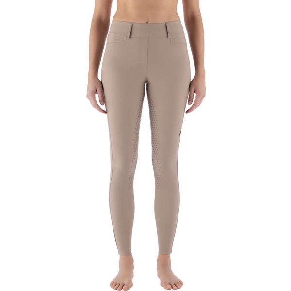 Equiline EQLEGGYFH High Waist Vollgrip Reitleggings Damen - greige, Größe S