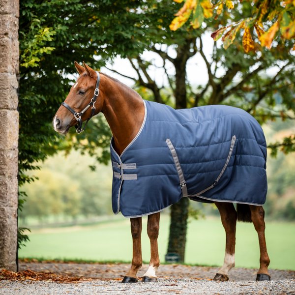 Horseware Rambo Stable 100g - Navy/Thunderstorm Grey/Silver, Größe 165