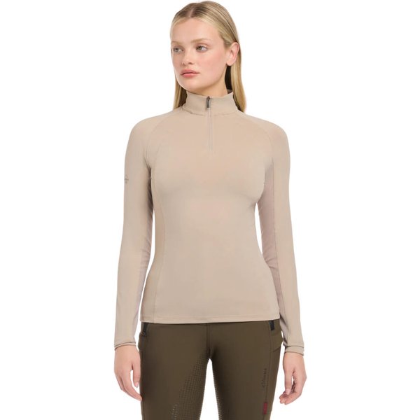 LeMieux Halle leichter Base Layer Langarmshirt Damen - almond, Größe 46