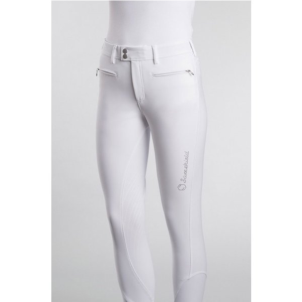 Samshield Adele 1.0 3/4-Besatzreithose Damen - weiss, Größe 46