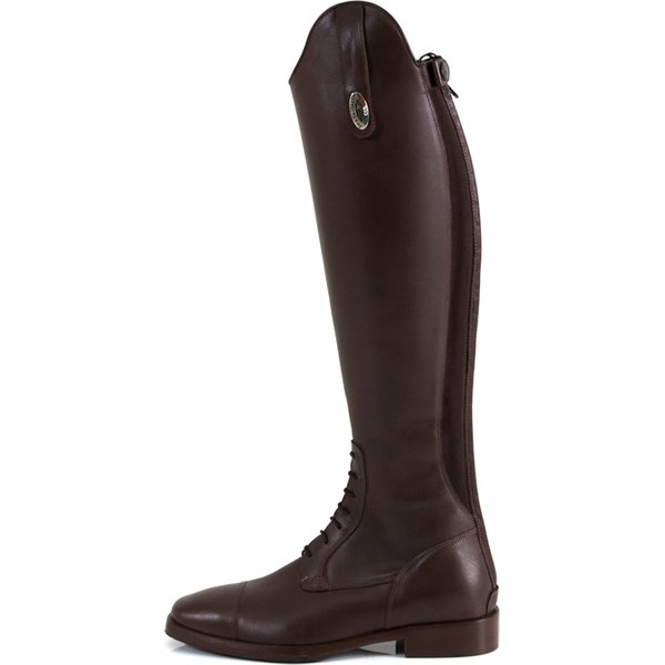 Tricolore Soft Glattleder Reitstiefel braun by DeNiro - braun, Größe 39