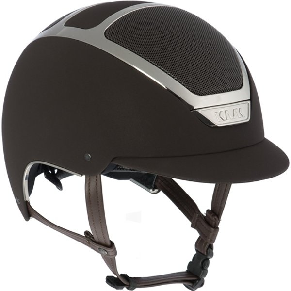 KASK Dogma Chrome Light Silver Frame Reithelm inkl. Liner "Vorgängermodell" - schwarz/silber, Größe 61