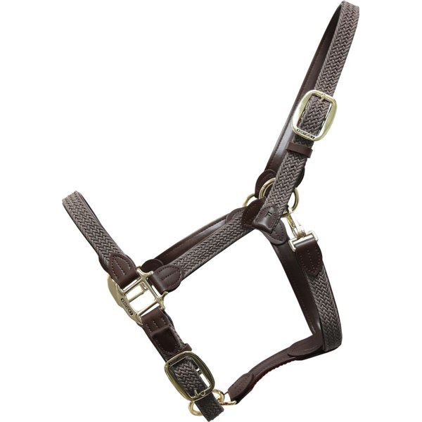 Kentucky Horsewear Plaited Nylon Stallhalfter - grau, Größe VB
