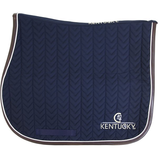 Kentucky Horsewear Leather Fishbone Schabracken Jumping - navy, Größe SR