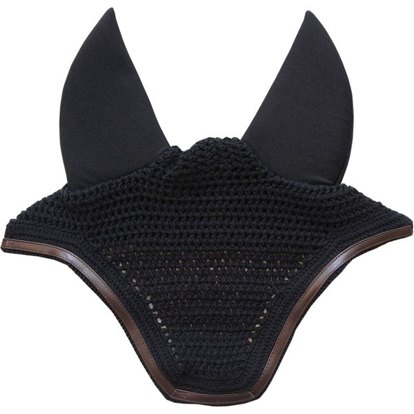 Kentucky Horsewear Wellington Leather Soundless Fliegenohren - schwarz, Größe WB