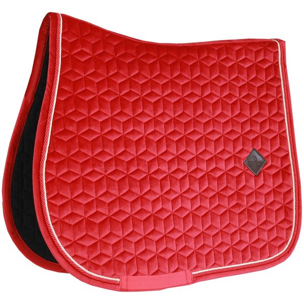 Kentucky Horsewear Samt Velvet Schabracke - red, Größe SR