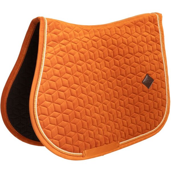 Kentucky Horsewear Samt Velvet Schabracke - orange, Größe SR