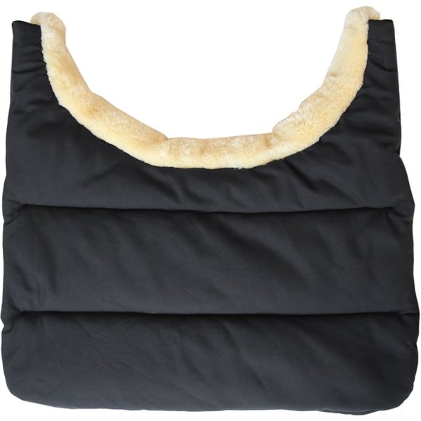 Kentucky Horsewear Horse BIB Winter Brustschutz/Widerristschutz mit kuscheligem künstlichem Kaninchenfell innen - schwarz