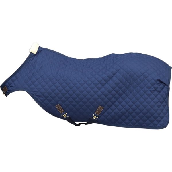 Kentucky Horsewear Walker Rug Führanlagendecke mit künstlichem Kaninchenfell 160g - navy, Größe 155