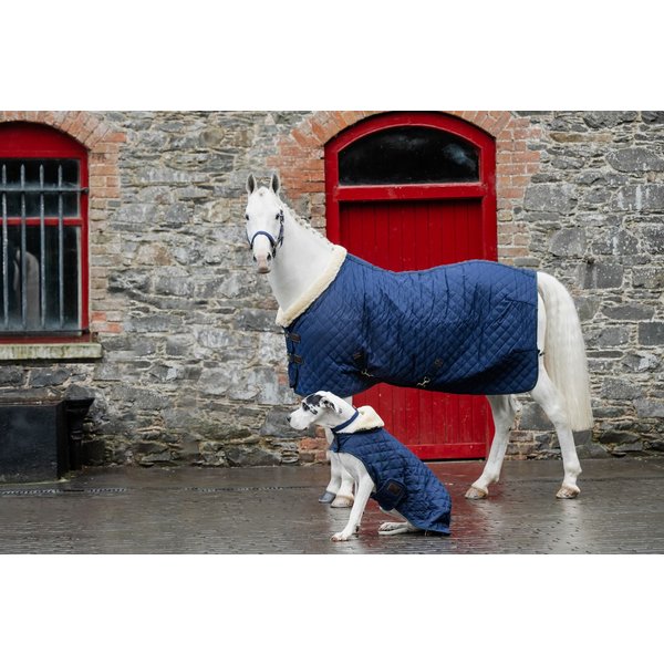 Kentucky Horsewear Tiny Show Rug Turnierdecke Pony mit künstlichem Kaninchenfell 160g - marine, Größe 90