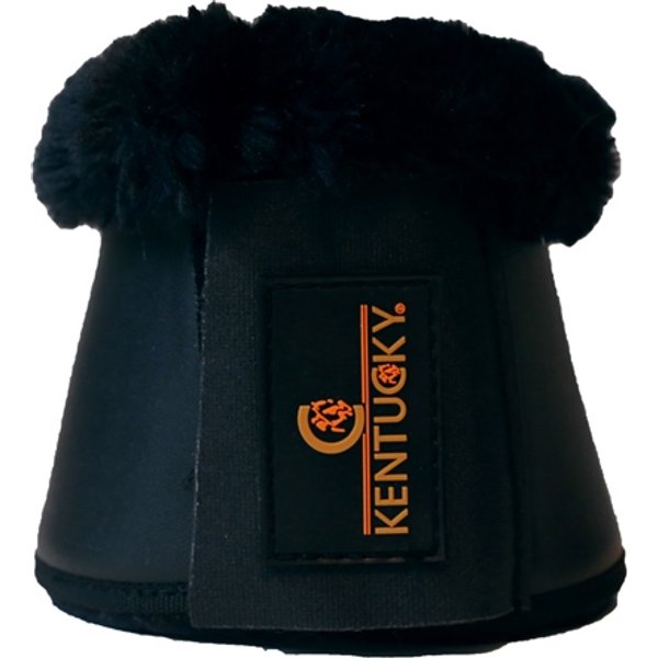 Kentucky Horsewear Leder Sheepskin Hufglocken - schwarz/schwarz, Größe XL