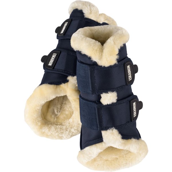 Eskadron Gamaschen Fauxfur - nachtblau, Größe XL