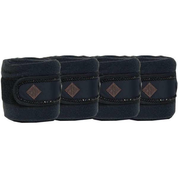 Kentucky Horsewear Polarfleece Pearls Bandagen - schwarz