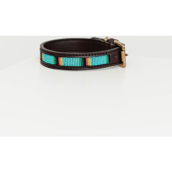 Kentucky Dogwear handgemachtes Halsband Pearls - hellblau, Größe XL