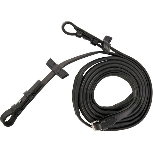 Stübben Gummizügel SlimLine 1/2" mit Zaumhaken - schwarz, Größe Pony