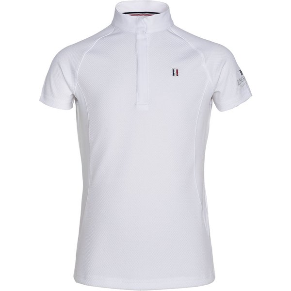 Kingsland Classic Turniershirt kurzarm Mädchen - weiß, Größe 146/152